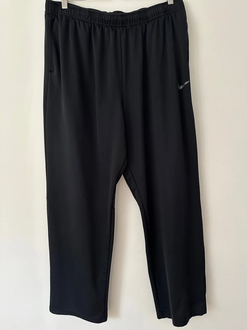 Nike Dri-FIT Mens Black Athletic Track Pants Open Bottom Sweatpants 4XL Tall